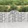 vidaXL Cesti Gabbioni Ad Arco 14 pz 200x30x100/120 cm Ferro Zincato Arredo Giardino