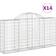 vidaXL Cesti Gabbioni Ad Arco 14 pz 200x30x100/120 cm Ferro Zincato Arredo Giardino