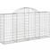 vidaXL Cesti Gabbioni Ad Arco 14 pz 200x30x100/120 cm Ferro Zincato Arredo Giardino