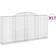 vidaXL Cesti Gabbioni Ad Arco 17 pz 300x30x140/160 cm Ferro Zincato - Argento