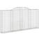 vidaXL Cesti Gabbioni Ad Arco 17 pz 300x30x140/160 cm Ferro Zincato - Argento