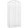 vidaXL Cesto Gabbione Ad Arco 100x50x200/220 cm Ferro Zincato - Argento