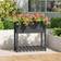 vidaXL grey, 82.5 Solid Pine Planter with Shelf Plant Raised Bed