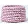 Homescapes Pink Cotton Knitted Round Basket