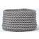 Homescapes Grey Cotton Knitted Round Storage Basket