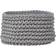 Homescapes Grey Cotton Knitted Round Storage Basket