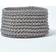 Homescapes Grey Cotton Knitted Round Storage Basket