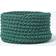 Homescapes Forest Green Cotton Knitted Round Basket