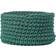 Homescapes Forest Green Cotton Knitted Round Basket