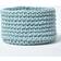 Homescapes Blue Cotton Knitted Round Basket