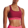 Under Armour Women's Crossback Mid Sports Bra - Black/Rose