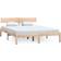 vidaXL Frame Solid Wood Pine Double Brown