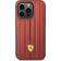 Ferrari iphone 14 pro max hülle cover case genuine leather embossed stripes stam