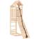 vidaXL Playhouse with Climbing Wall Solid Wood Pine