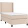 vidaXL Cappuccino, Box Spring Bed with Mattress&LED