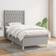 vidaXL light grey, 100 design Box Spring Bed