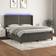 vidaXL Box Spring Bed with Mattress&LED Super