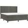 vidaXL Cama Box Spring Colchón Y LED Terciopelo Gris Oscuro 180x200 cm