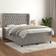 vidaXL Boxspringbett mit Matratze 140x190 cm Hellgrau Bettrahmen