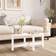 vidaXL 87 x 48 x 35 cm Massivt Fyrretræ Hvid Sofabord