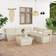 vidaXL Garten Palettensofa Imprägniertes Fichtenholz 3x Eckteil 2x Mittelteil Tisch Lounge-Set