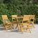 vidaXL Chaises de Jardin Pliantes 4 pcs 47x62x90 cm Bois Massif Teck