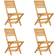 vidaXL Chaises de Jardin Pliantes 4 pcs 47x62x90 cm Bois Massif Teck