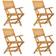 vidaXL Folding Garden Chairs 4 Garden Dining Chair