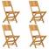 vidaXL Folding Garden Chairs 4 Garden Dining Chair
