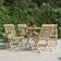 vidaXL Sedie Giardino Pieghevoli 4pz Grigie 56x61x89 cm Massello Teak Sedia da giardino per pranzo