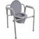 McKesson commode chair fixed arms steel back bar up to 350 lbs