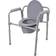 McKesson commode chair fixed arms steel back bar up to 350 lbs