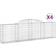 vidaXL Gabionkurver Buede 4 Stk 300 x 30 x 80/100 cm