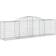 vidaXL Cesti Gabbioni Ad Arco 2 Pz 300x50x80/100 cm Ferro Zincato