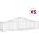 vidaXL Gabionkurver Buede 5 Stk 200x50x40/60 Cm Galvanisert Jern