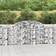 vidaXL Buede Gabionkurve 3 Stk 300x30x100/120 cm Galvaniseret Jern