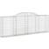 vidaXL Buede Gabionkurve 3 Stk 300x30x100/120 cm Galvaniseret Jern