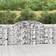 vidaXL Arched Gabion Baskets 2 Galvanised Iron Silver