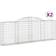 vidaXL Arched Gabion Baskets 2 Galvanised Iron Silver