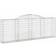 vidaXL Arched Gabion Baskets 2 Galvanised Iron Silver