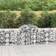 vidaXL Buede Gabionkurve 7 Stk 200x50x80/100 Cm Galvaniseret Jern