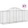 vidaXL Buede Gabionkurve 7 Stk 200x50x80/100 Cm Galvaniseret Jern