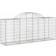 vidaXL Buede Gabionkurve 7 Stk 200x50x80/100 Cm Galvaniseret Jern