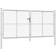 vidaXL Cancello da Giardino Rete Argento 300x175 cm Acciaio Zincato 300x200cm