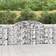 vidaXL Cesti Gabbioni Ad Arco 10 pz 300x30x100/120 cm Ferro Zincato