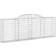 vidaXL Cesti Gabbioni Ad Arco 10 pz 300x30x100/120 cm Ferro Zincato