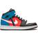 NIKE Air Jordan 1 Mid GS - Black/White/Blue Orbit/Flash Crimson