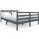 vidaXL Estructura De Cama De Madera Maciza Gris 140x190 cm