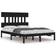 vidaXL black, 200 Solid Wood Bed Frame