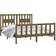 vidaXL Bed Frame with Headboard Honey Brown